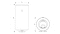 The image shows the dimension sketch of a vertical Vitowell comfort cylinder.